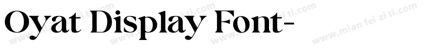 Oyat Display Font字体转换